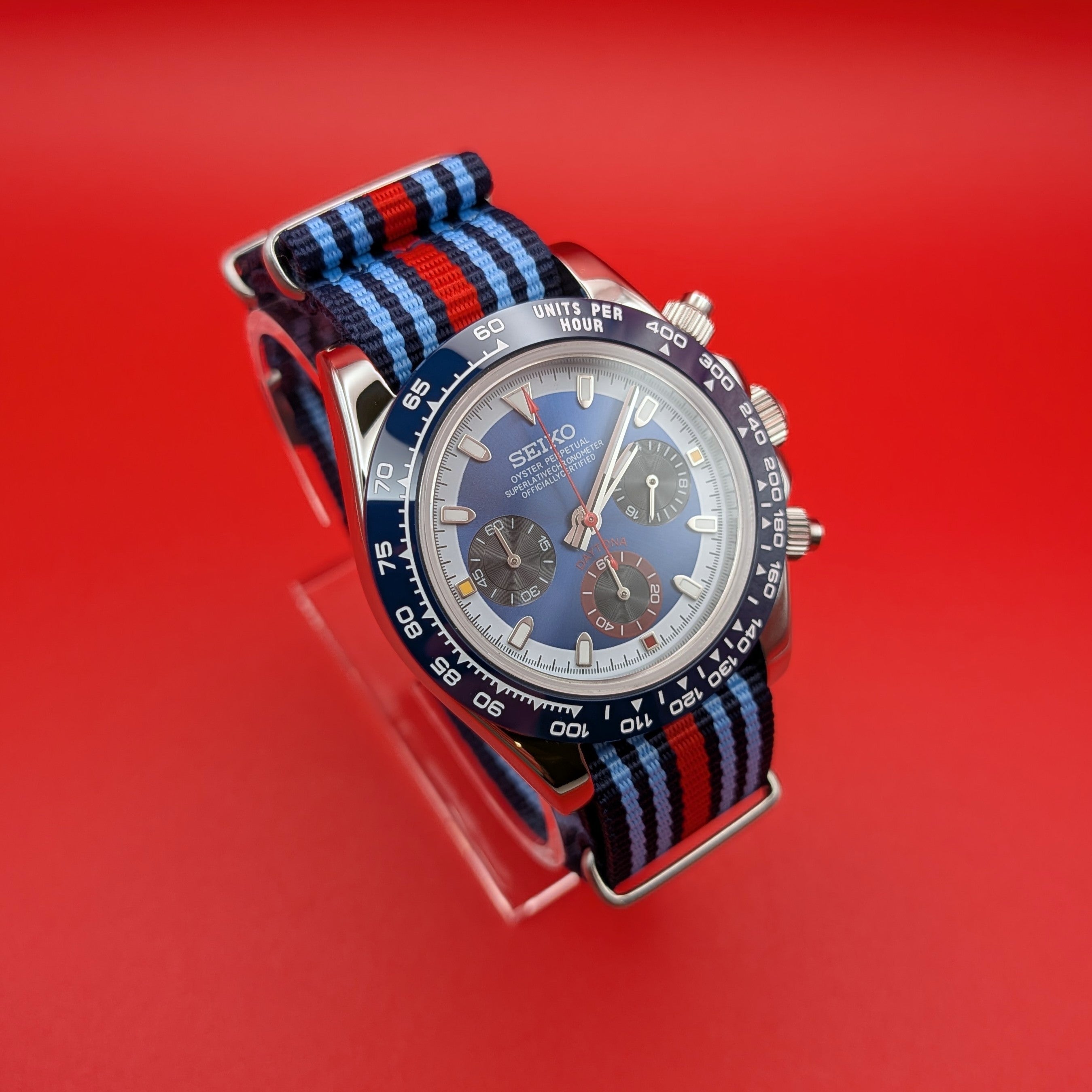 Blue Dial & Blue Bezel | Martini Colorway | Seiko VK63 Movement