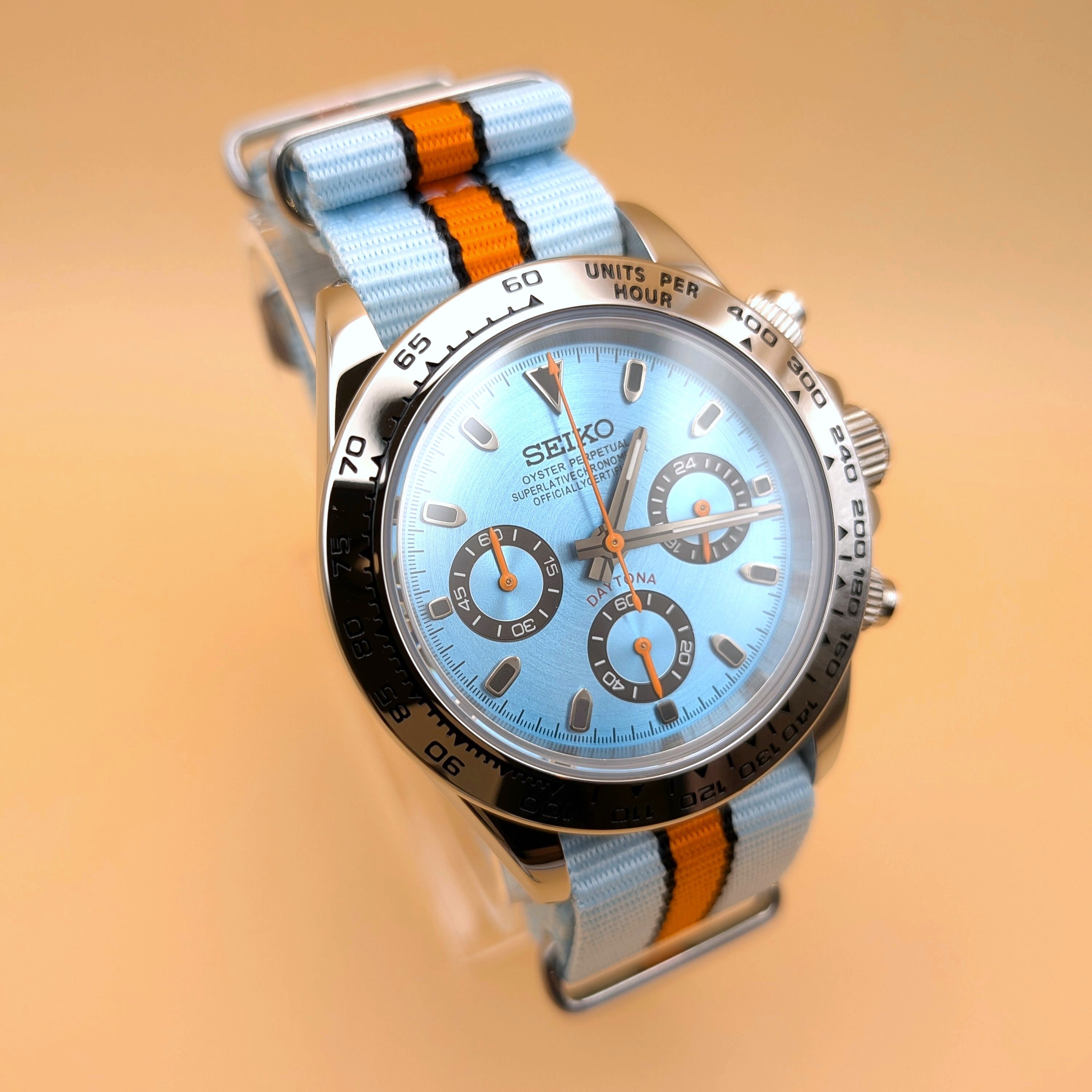 Blue Dial & Silver Bezel | Gulf Racing Colorway | Seiko VK63 Movement