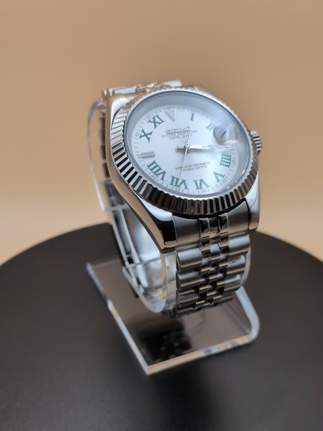 Silver Dial & Silver Fluted Bezel | Jubilee Bracelet | Seiko NH35A Automatic