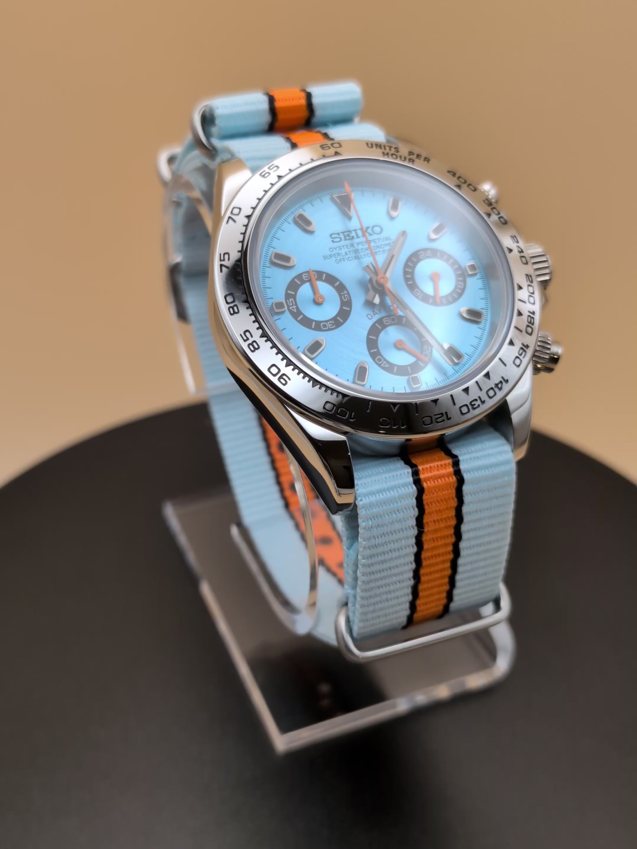 Blue Dial & Silver Bezel | Gulf Racing Colorway | Seiko VK63 Movement